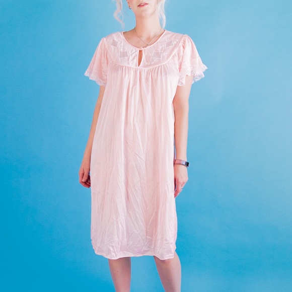 Vintage 80’s Babydoll Peach Nightie Small - Picture 10 of 10